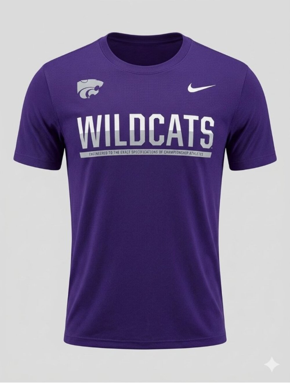 Kansas State KSU Wildcats The Nike Tee Mens Lg Powercat Purple Performance